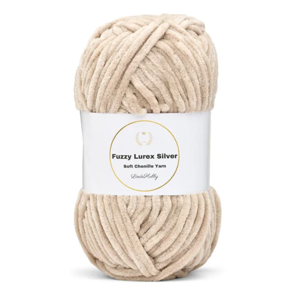 LindeHobby Fuzzy Chenille Silver Lurex